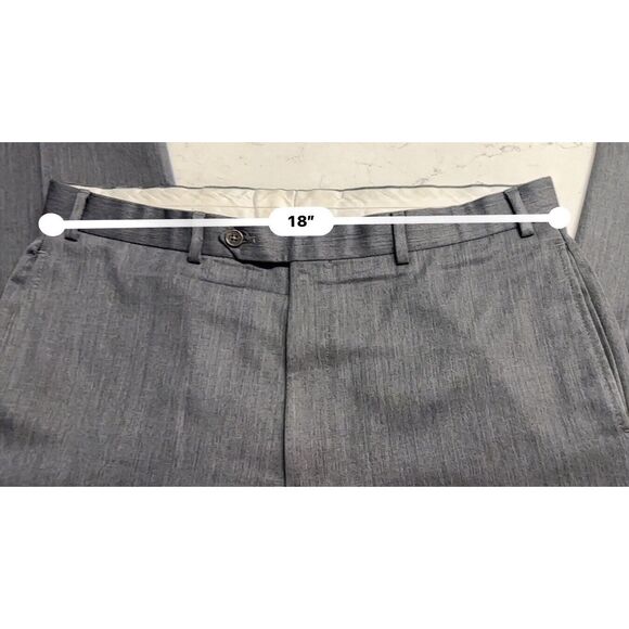 Brooks Brothers 346 Dress Pants Mens TAG-36x32 SEE DESC! Flat Gray Wool QK SHIP - Picture 7 of 11